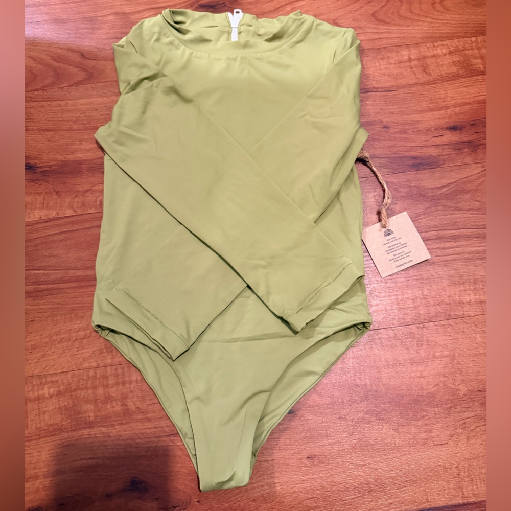 Kids Green One Piece Swimsuit